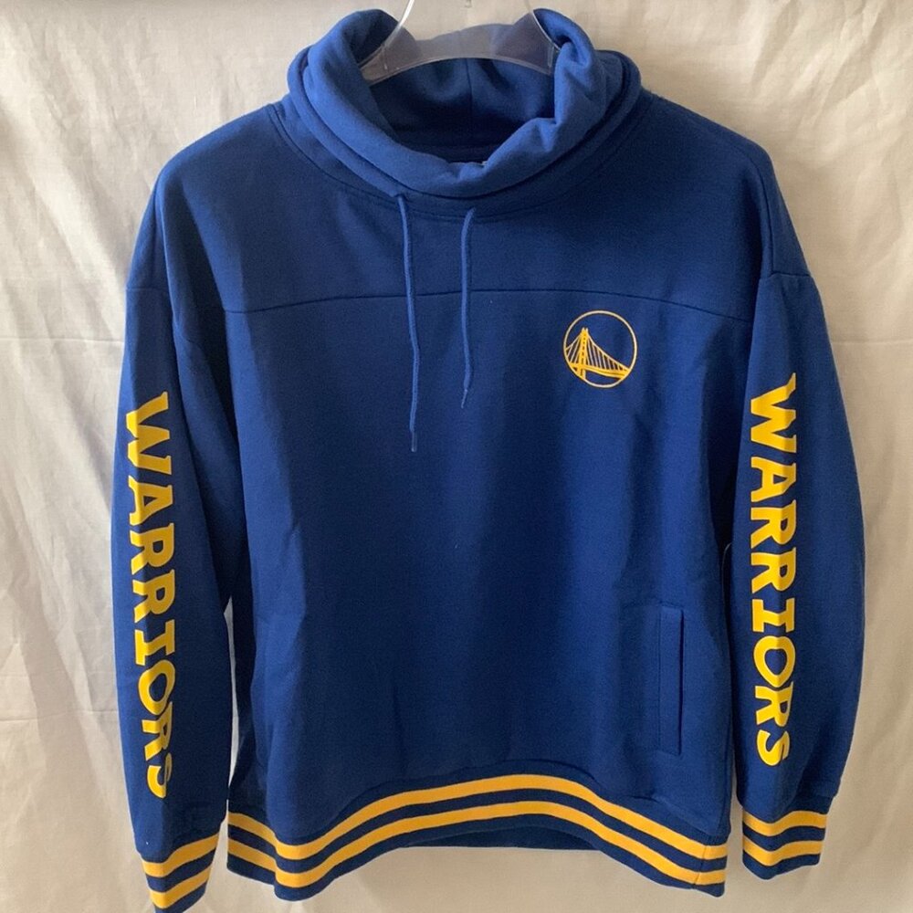 ULTRA GAME NBA Golden State Warriors Mock Neck Pull Over Sweater Sz Medium